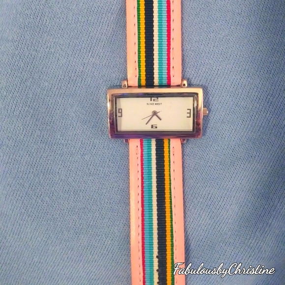 Nine West Multi-stripe Watch - Picture 2 of 9